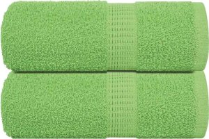 vidaXL vidaXL Ręczniki hotelowe, 2 szt, zielone, 30x50 cm, bawełna 100% 1