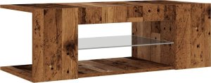 vidaXL Szafka pod TV z oświetleniem LED, stare drewno, 90x39x30 cm 6