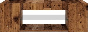 vidaXL Szafka pod TV z oświetleniem LED, stare drewno, 90x39x30 cm 7
