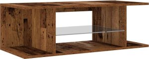 vidaXL Szafka pod TV z oświetleniem LED, stare drewno, 90x39x30 cm 9