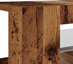vidaXL Szafka pod TV z oświetleniem LED, stare drewno, 90x39x30 cm 10