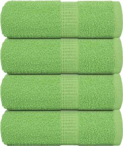 vidaXL vidaXL Ręczniczki, 4 szt, zielone, 30x30 cm, 360 g/m2, bawełna 100% 1