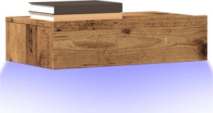 vidaXL vidaXL Szafka telewizyjna z LED, stare drewno, 60x35x15,5 cm 1
