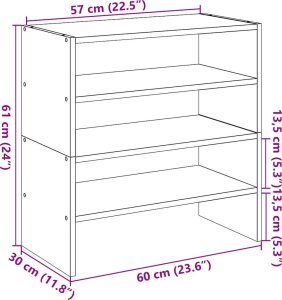 vidaXL vidaXL Stojaki na buty 2 szt., szarość betonu, 60x30x30,5 cm 9