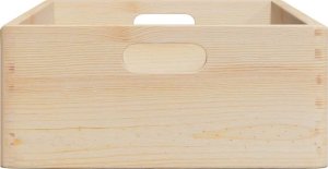 vidaXL vidaXL Skrzynka drewniana z uchwytami, 40x30x13cm, lite drewno sosnowe 5