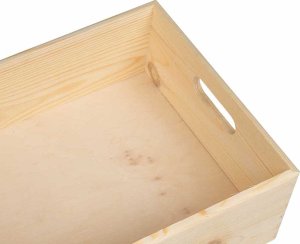 vidaXL vidaXL Skrzynka drewniana z uchwytami, 40x30x13cm, lite drewno sosnowe 7