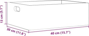 vidaXL vidaXL Skrzynka drewniana z uchwytami, 40x30x13cm, lite drewno sosnowe 8