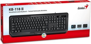 Klawiatura Genius GENIUS klávesnice KB-118 II / Drátová/ Copilot/ USB/ černá/ CZ+SK layout 4