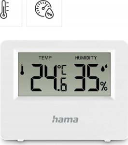 Termometr Hama TERMOMETR HIGROMETR EBRO BIAŁY 9
