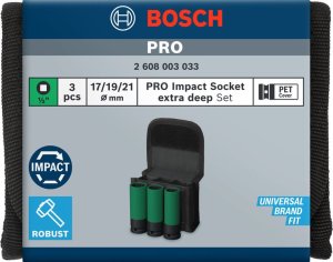 Bosch ZESTAW KLUCZY NASADOWYCH 1/2'' XL PRO S 3SZT. (1 KPL) 1
