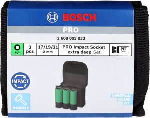 Bosch ZESTAW KLUCZY NASADOWYCH 1/2'' XL PRO S 3SZT. (1 KPL) 9
