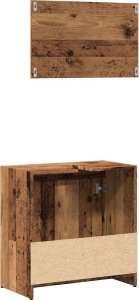 vidaXL 2-częściowy zestaw mebli łazienkowych, kolor starego drewna 6