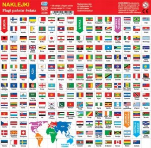 Wydawnictwo Jako Naklejki. Flagi państw świata 2