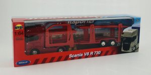 Welly WELLY TRUCK 1:64 SCANIA R730 TRANSPORTER 1