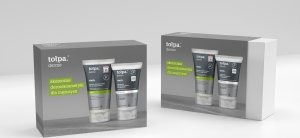 Tołpa TOŁPA Zestaw prezentowy Dermo Men 2024 (Oczyszczający żel do mycia twarzy 150ml + Łagodzący balsam po goleniu bez alkoholu 100ml) 1