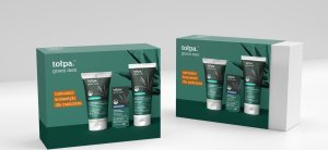 Tołpa TOŁPA Zestaw prezentowy Green Men 2024 (Żel z peelingiem do mycia twarzy 150ml + Nawilżający krem łagodzący 50ml + żel pod prysznic 2w1 200ml) 1