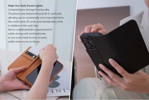 Moshi Moshi Overture MagSafe - Skórzane etui 3w1 z klapką iPhone 16 Pro (Caramel Brown) 3