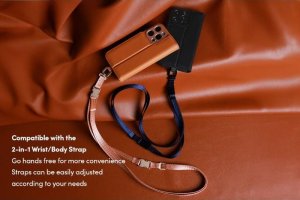 Moshi Moshi Overture MagSafe - Skórzane etui 3w1 z klapką iPhone 16 Pro (Caramel Brown) 5