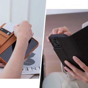 Moshi Moshi Overture MagSafe - Skórzane etui 3w1 z klapką iPhone 16 Pro (Caramel Brown) 8