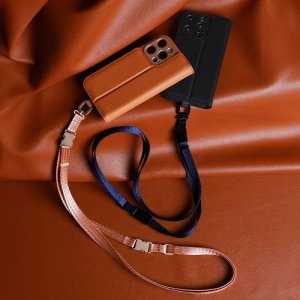 Moshi Moshi Overture MagSafe - Skórzane etui 3w1 z klapką iPhone 16 Pro (Caramel Brown) 9