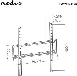 Nedis TVWM1031BK 8