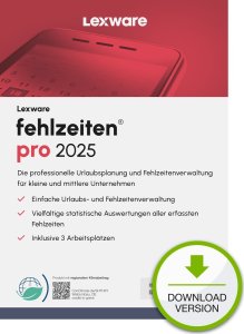 Program Lexware Lexware fehlzeiten pro 2025 "unbegrenzte Laufzeit" Download Zarządzanie liśćmi 1