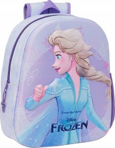 Plecak turystyczny Safta PLECAK przedszkolny dziecięcy 3D Kraina Lodu FROZEN II ELSA 1