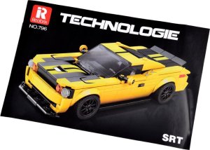 Jokomisiada Klocki techniczne 336-elementów + naklejki Żółte Sportowe Auto ZA5260 11