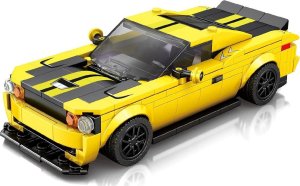 Jokomisiada Klocki techniczne 336-elementów + naklejki Żółte Sportowe Auto ZA5260 2
