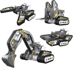Jokomisiada Zestaw 4w1 do składania Maszyny budowlane Zdalnie sterowane 176-ele RC0665 4