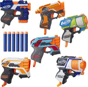 Hasbro Duży Zestaw Pistolet Nerf Strike 6 szt. pistolet + naboje piankowe ZA5181 1