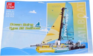 Jokomisiada Klocki techniczne Jacht regatowy 675-elementów kolorowe klocki ZA5296 9