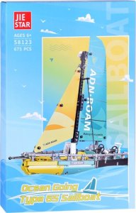 Jokomisiada Klocki techniczne Jacht regatowy 675-elementów kolorowe klocki ZA5296 10