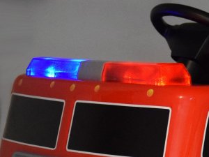 Jokomisiada Auto Straż Pożarna Wóz Strażacki na akumulator Koguty Sygnał Radio PA0313 12