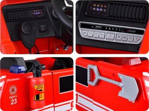 Jokomisiada Auto Straż Pożarna Wóz Strażacki na akumulator Koguty Sygnał Radio PA0313 7