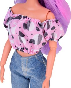Anlily Anlily lalka z długimi pastelowymi włosami w jeansach ZA5305 6