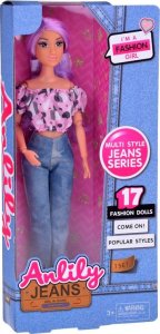 Anlily Anlily lalka z długimi pastelowymi włosami w jeansach ZA5305 9