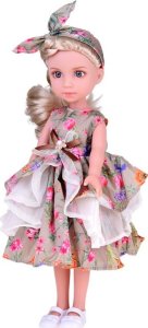 Jokomisiada Elegancka LALKA w falbaniastej sukience jak z bajki ZA5313 3
