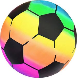 Jokomisiada Gumowa kolorowa tęczowa lekka piłka do gry zabawy 9" 23cm dla dzieci SP0794 5
