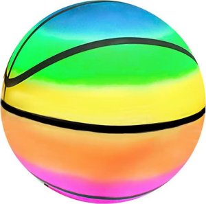 Jokomisiada Gumowa kolorowa tęczowa lekka piłka do gry zabawy 9" 23cm dla dzieci SP0794 6