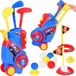 Jokomisiada Zestaw do gry Mini Golf kije + piłki + stojak na kółkach dla dzieci SP0804 1