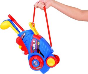 Jokomisiada Zestaw do gry Mini Golf kije + piłki + stojak na kółkach dla dzieci SP0804 6