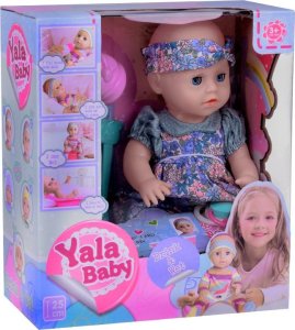 Jokomisiada Zestaw Gumowa Lalka BOBAS + akcesoria + pije + sika + rusza oczami ZA5154 13