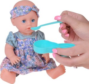 Jokomisiada Zestaw Gumowa Lalka BOBAS + akcesoria + pije + sika + rusza oczami ZA5154 6