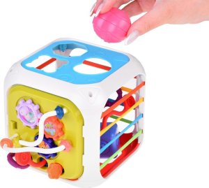 Jokomisiada Kostka zabawka interaktywna dla malucha sorter kształty cymbałki ZA5278 11