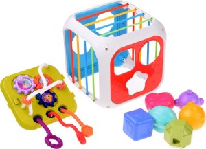Jokomisiada Kostka zabawka interaktywna dla malucha sorter kształty cymbałki ZA5278 2