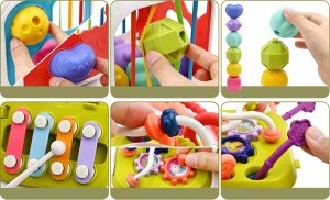 Jokomisiada Kostka zabawka interaktywna dla malucha sorter kształty cymbałki ZA5278 10