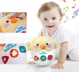 Jokomisiada Pozytywka Kurczak aż 12 kołysanek dźwięk światło w rytm melodii ZA5196 5