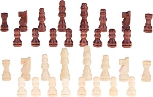 Jokomisiada Zestaw 3w1 Gra drewniane Szachy Warcaby Tryktrak z dwustronną planszą GR0692 5