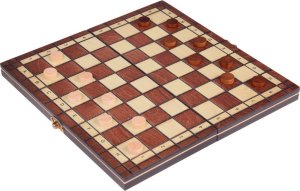 Jokomisiada Zestaw 3w1 Gra drewniane Szachy Warcaby Tryktrak z dwustronną planszą GR0692 7